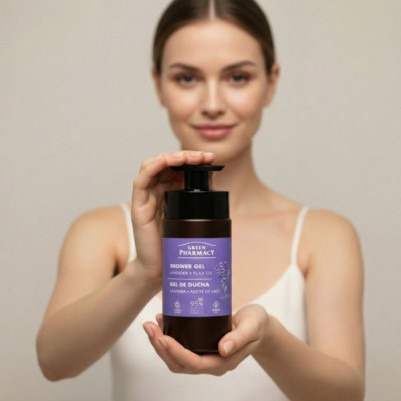 Żel pod prysznic lawenda i olej lniany Green Pharmacy 739 ml