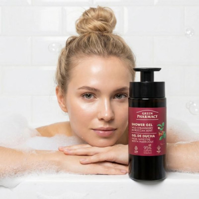 Żel pod prysznic poziomka i mięta marokańska Green Pharmacy 739 ml