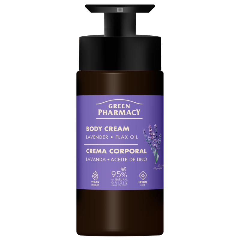 Krem do ciała lawenda i olej lniany Green Pharmacy 739ml