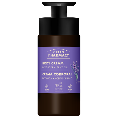 Krem do ciała lawenda i olej lniany Green Pharmacy 739ml