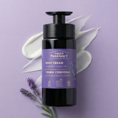 Krem do ciała lawenda i olej lniany Green Pharmacy 739ml