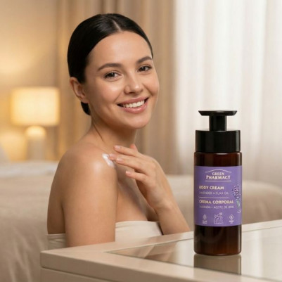 Krem do ciała lawenda i olej lniany Green Pharmacy 739ml