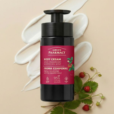Krem do ciała poziomka i mięta marokańska Green Pharmacy 739 ml