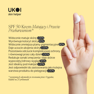 Ukoi SPF 50 Krem Matujący i Przeciw Przebarwieniom 50ml