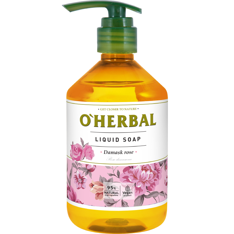 O`HERBAL Mydło w płynie z  ekstraktem z róży damasceńskiej 500 ml