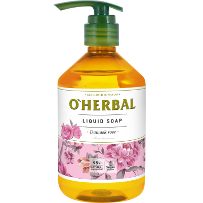 O`HERBAL Mydło w płynie z ekstraktem z róży damasceńskiej 500 ml
