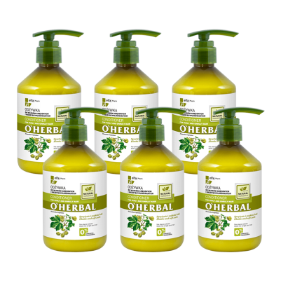 Odżywka do włosów kręconych i niezdyscyplinowanych z ekstraktem z chmielu O'Herbal 500ml x6
