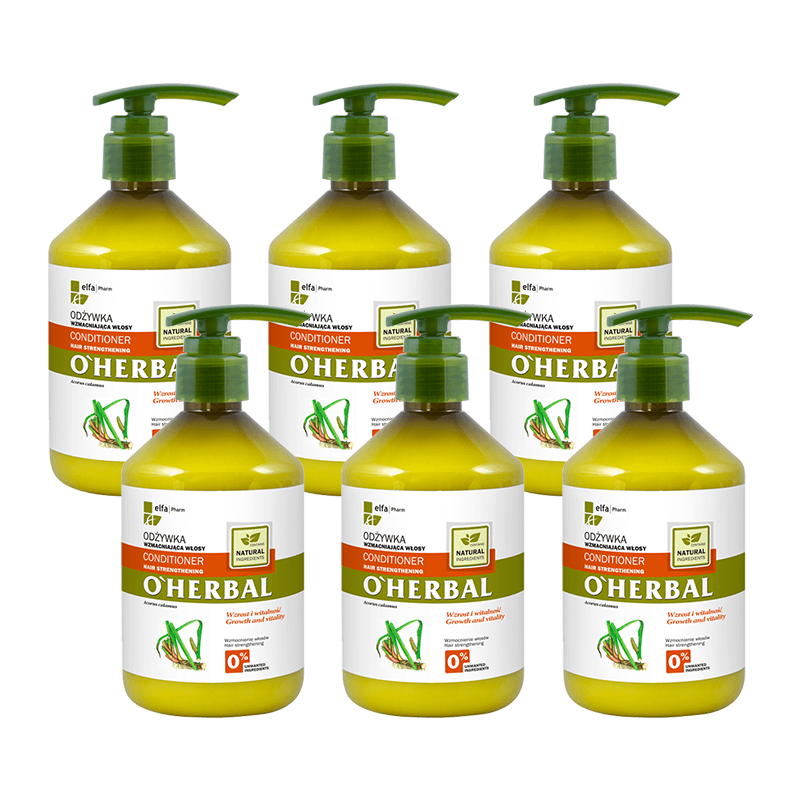 Odżywka wzmacniająca włosy z ekstraktem z kłącza tataraku O'Herbal 500ml x6