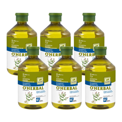 Szampon do włosów przetłuszczających się z ekstraktem z mięty O'Herbal 500ml x6