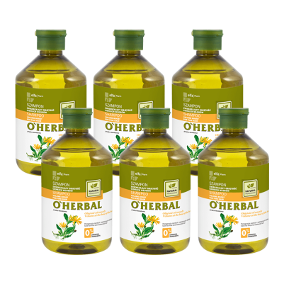 Szampon zwiększający objętość cienkich włosów z ekstraktem z arniki O'Herbal 500ml x6
