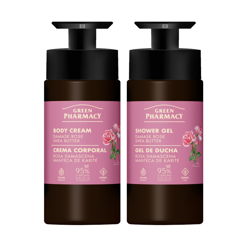 Zestaw XL do pielęgnacji ciała z różą damasceńską i masłem shea Green Pharmacy