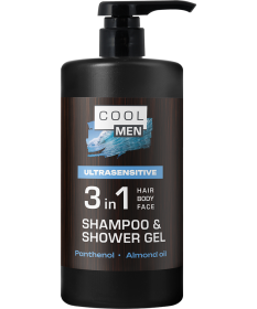 Cool Men Ultrasensitive Szampon I Żel pod prysznic 3 w 1 1000 ml