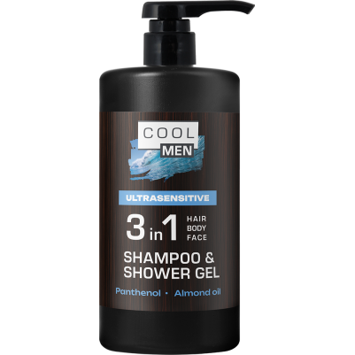 Cool Men Ultrasensitive Szampon I Żel pod prysznic 3 w 1 1000 ml