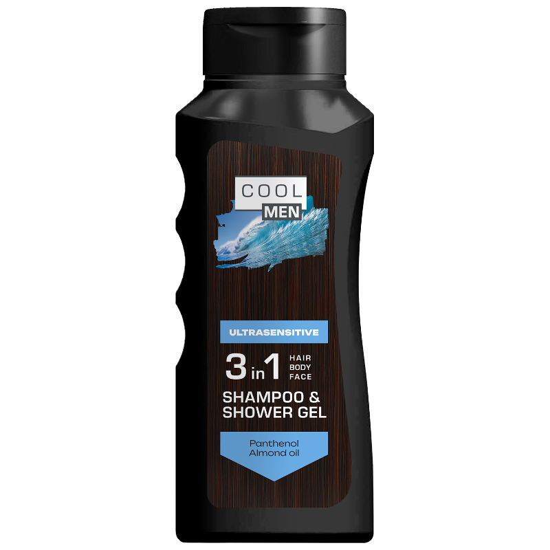Cool Men Ultrasensitive Szampon I Żel pod prysznic 3 w 1 400 ml