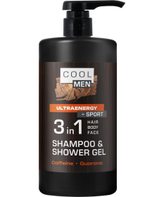 Cool Men Ultraenergy+ Sport  Szampon i żel pod prysznic 3 w 1 1000ml