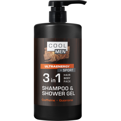 Cool Men Ultraenergy+ Sport  Szampon i żel pod prysznic 3 w 1 1000ml