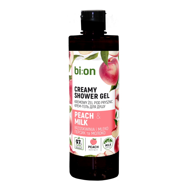Kremowy żel pod prysznic Brzoskwinia i Mleko bi:on 473ml