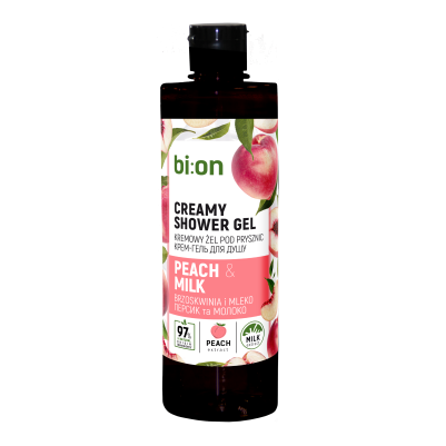 Kremowy żel pod prysznic Brzoskwinia i Mleko bi:on 473ml
