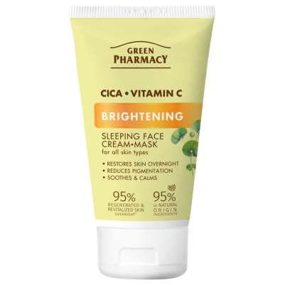 Cica + Witamina C Rozświetlająca nocna maseczka-krem do twarzy Green Pharmacy 50ml