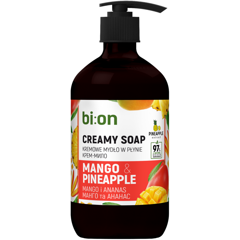Kremowe mydło w płynie Mango i Ananas bi:on 473ml