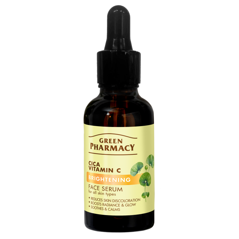 Cica + Witamina C Serum do twarzy rozświetlające Green Pharmacy 30 ml