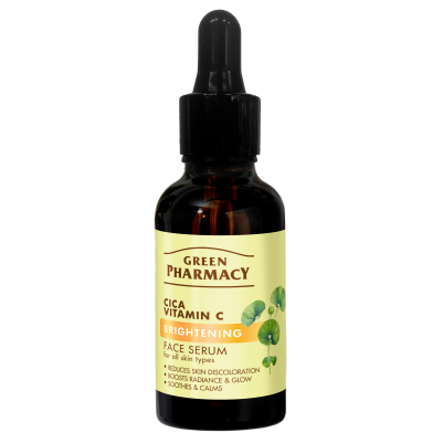 Cica + Witamina C Serum do twarzy rozświetlające Green Pharmacy 30 ml