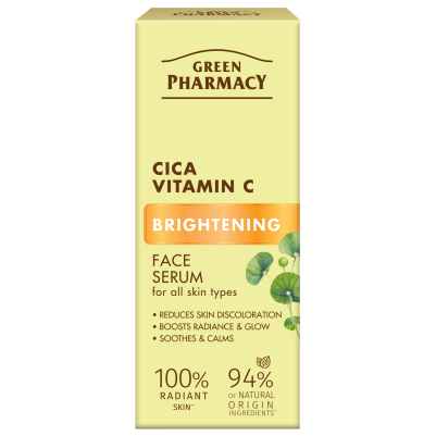 Cica + Witamina C Serum do twarzy rozświetlające Green Pharmacy 30 ml