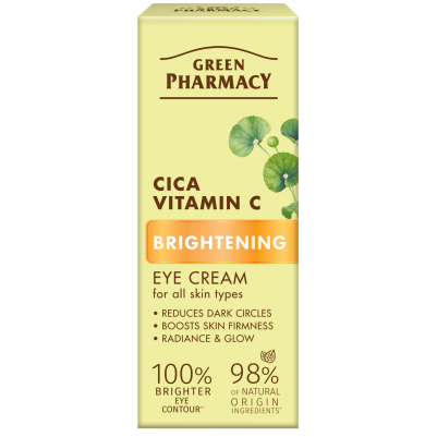 Cica + Witamina C Rozświetlający krem pod oczy Green Pharmacy 15ml