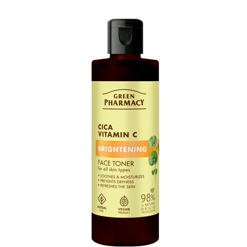 Cica + Witamina C Rozświetlający tonik do twarzy Green Pharmacy 200ml