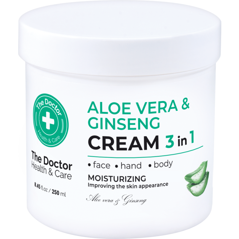 Krem Aloe vera i Żeń-szeń Krem 3 w 1 The Docotr + Health & Care 250ml