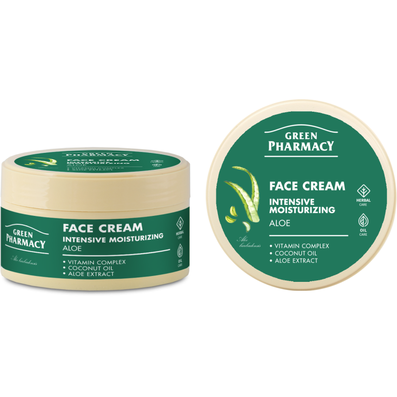 Krem do twarzy intensywne nawilżenie aloes Green Pharmacy 200ml