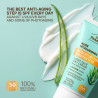 Aloes + Kwas Hialuronowy Nawilżający i Ochronny Lekki krem do twarzy na dzień SPF 50 Green Pharmacy 50ml