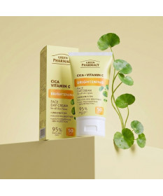 Cica + Witamina C Rozświetlający krem do twarzy na dzień SPF 50+ Green Pharmacy 50ml