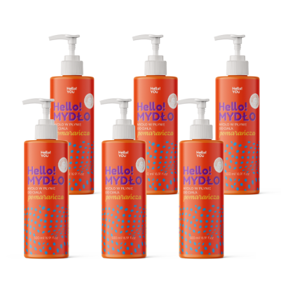 Mydło w płynie do ciała. Pomarańcza - 500 ml x6