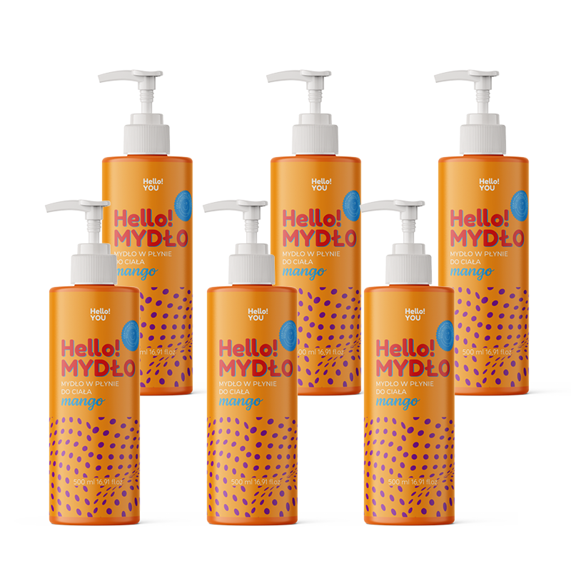 Mydło w płynie do ciała. Mango - 500 ml x6