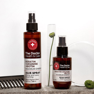 Health & Care. Spray do włosów. Keratyna + arginina + biotyna - 150ml OUTLET
