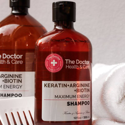 Health & Care. Wzmacniający szampon do włosów. Keratyna + arginina + biotyna - 355ml OUTLET