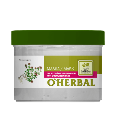 Maska do włosów farbowanych z ekstraktem z tymianku O'Herbal 500ml OUTLET