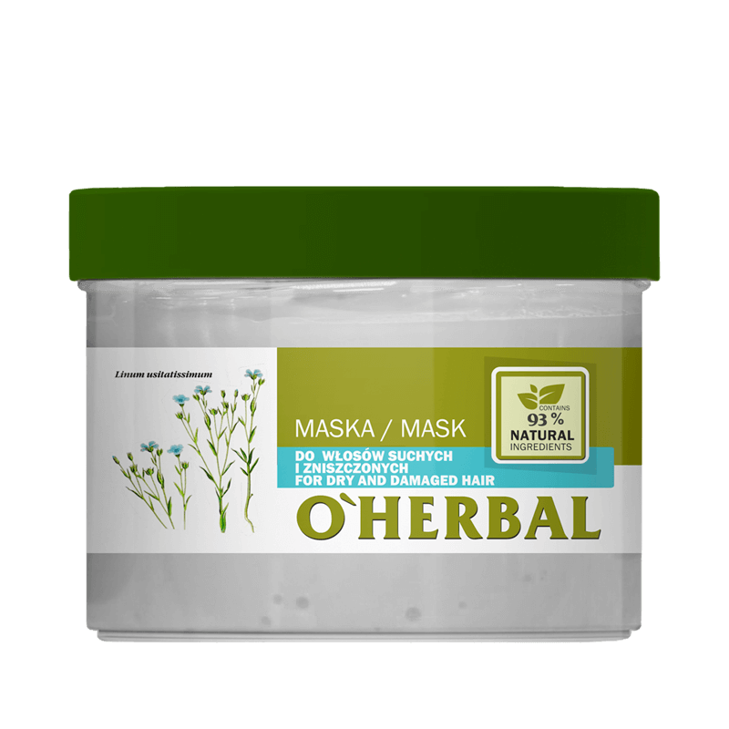 copy of Maska do włosów suchych i zniszczonych z ekstraktem z lnu O'Herbal 500ml