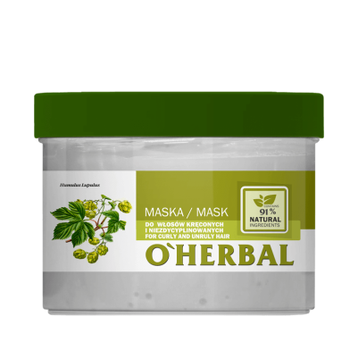 copy of Maska do włosów kręconych i niezdyscyplinowanych z ekstraktem z chmielu O'Herbal 500ml