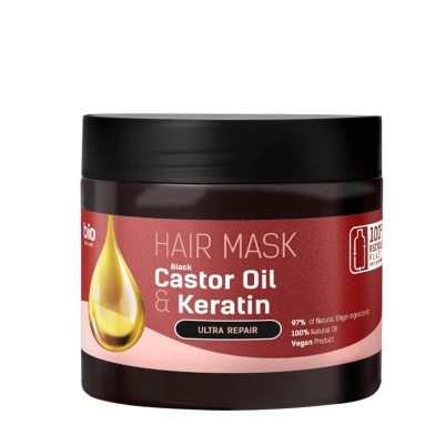 Black Castor Oil & Keratin Maska do włosów 295ml