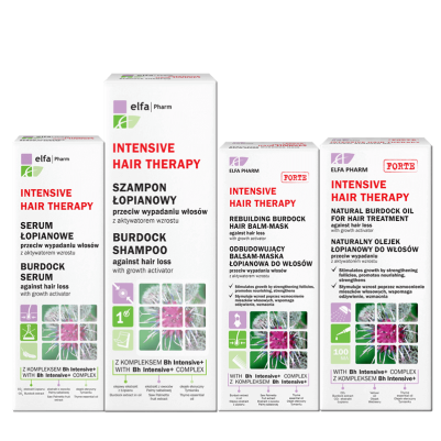 Promocja Seria 5 w 1 Elfa Pharm Łopian przeciw wypadaniu włosów