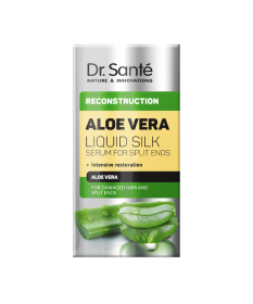 Aloe Vera. Jedwab w płynie serum odbudowa na rozdwajające się końcówki Dr. Sante 30ml