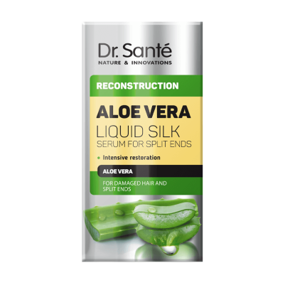 Aloe Vera. Jedwab w płynie serum odbudowa na rozdwajające się końcówki Dr. Sante 30ml