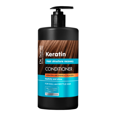 Keratin Hair. Odżywka do włosów matowych i łamliwych. Odbudowa struktury włosów - 1000 ml