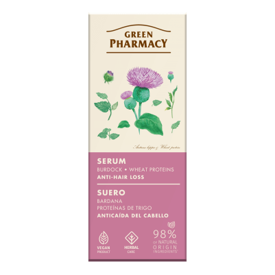 Serum przeciw wypadaniu włosów łopian białka pszenicy Green Pharmacy 100ml