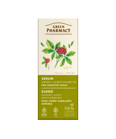 Serum do wrażliwej skóry głowy żeń-szeń i marokański olej miętowy Green Pharmacy 100ml