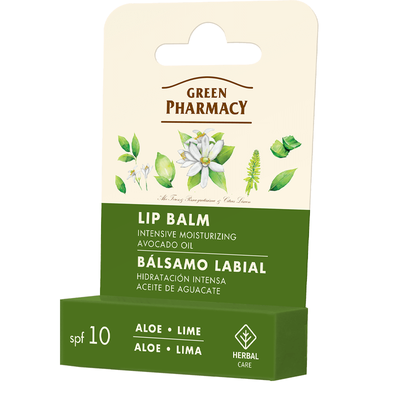 Balsam do ust Aloes i Limonka intensywne nawilżanie Green Pharmacy 3,6g